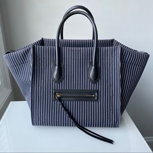 Celine Phantom Luggage Navy & White Stripes
